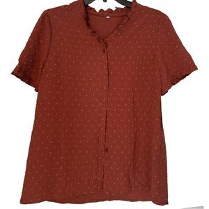 Women’s Rust ruffled Top